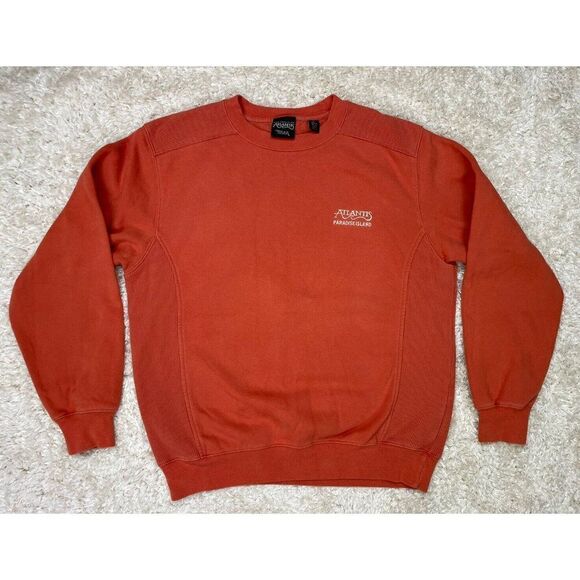 Atlantis Paradise Island Crewneck Sweatshirt Men Small Orange - Picture 1 of 5